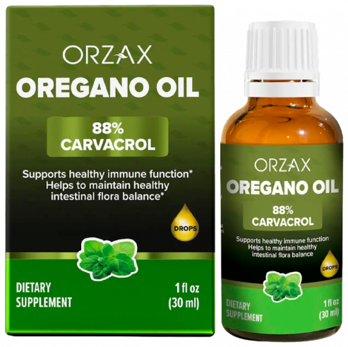Orzax Oregano Oil Damla, Масло Орегано Капли, 30 мл